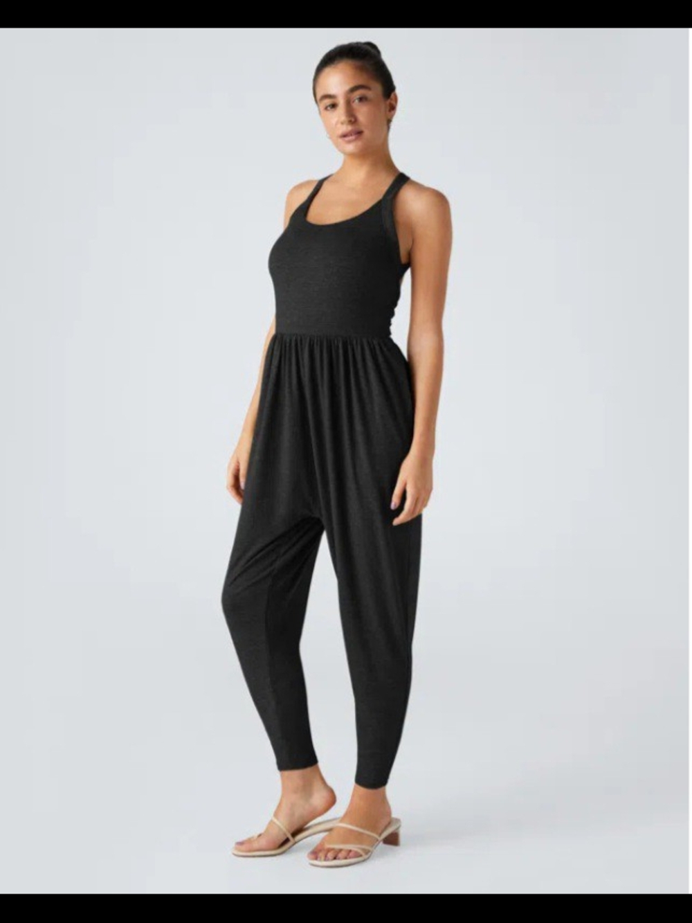 Halara U Neck Pocket Harem Casual Jumpsuit-Easy Peezy - Picture 3 of 7